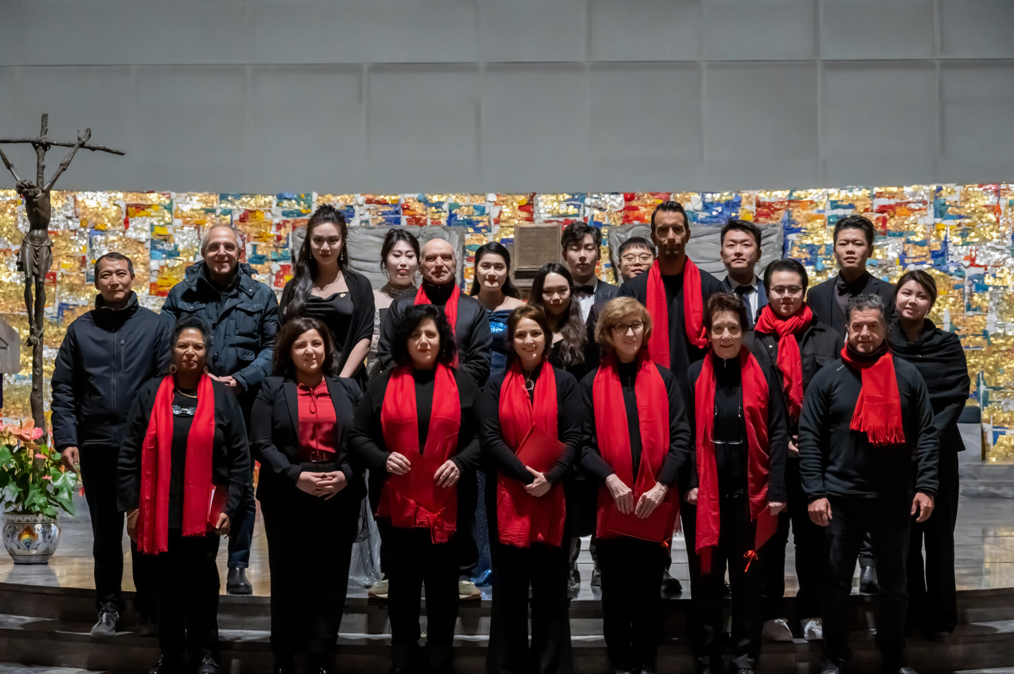 gruppo cantanti, coro concerto chiesa